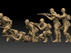 soldados de estados unidos ww2 Modelo de impresión 3D