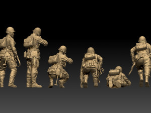 USA soldiers ww2 3D प्रिंट मॉडल