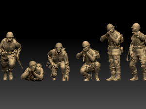 USA soldiers ww2 3D प्रिंट मॉडल