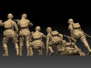 USA soldiers ww2 3D प्रिंट मॉडल