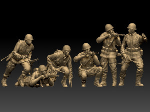 USA soldiers ww2 3D प्रिंट मॉडल