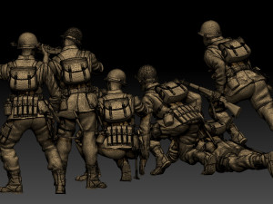 USA soldiers ww2 3D प्रिंट मॉडल