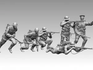 British soldiers ww1 3D Print Model