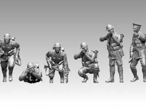 British soldiers ww1 Modèles 3D en vedette