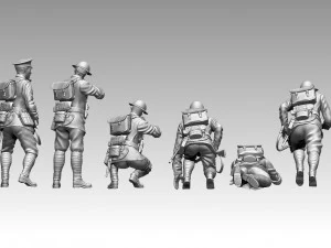 British soldiers ww1 3D Print Model