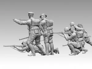 British soldiers ww1 3D Print Model