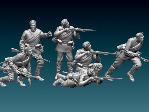 Soldiers ww1 Russian Modelo de Impressão 3D