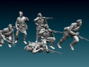 Soldiers ww1 Russian 3D Print Model