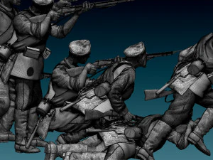Soldiers ww1 Russian 3D Print Model