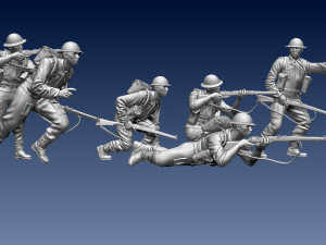 British soldiers ww2 Modello di stampa 3D
