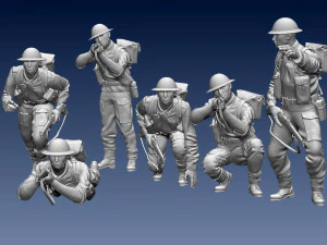 British soldiers ww2 3D Print Model