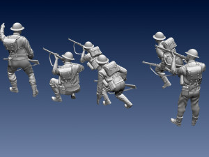 British soldiers ww2 3D-Druckmodell