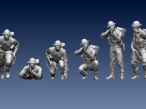 British soldiers ww2 3D-Druckmodell