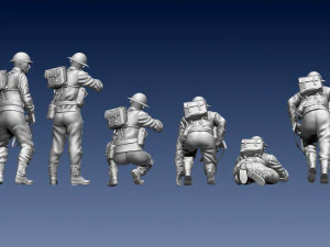 British soldiers ww2 3D Print Model