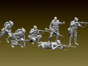 French soldier ww1 3D Print Model
