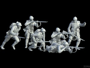 French soldier ww1 3D Print Model