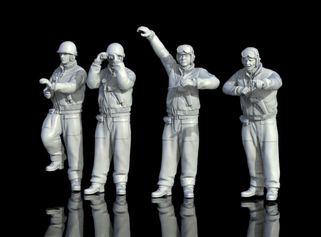 Tank crew usa ww2 Modèles 3D en vedette .c4d .max .obj .3ds .fbx .stl .blend 