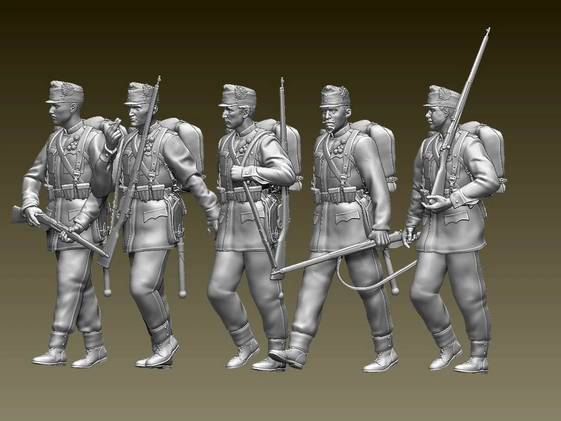Austria soldiers ww1 3D Print Model .c4d .max .obj .3ds .fbx .stl .blend 