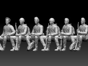 Soldiers WW2 Russia 3D 프린트 모델