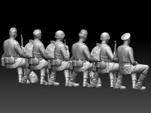Soldiers WW2 Russia 3D प्रिंट मॉडल
