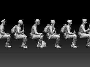 Soldiers WW2 Russia 3D प्रिंट मॉडल