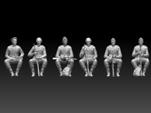 Soldiers WW2 Russia 3D प्रिंट मॉडल