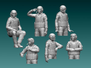 Abrams US tank crew 3D Print Model
