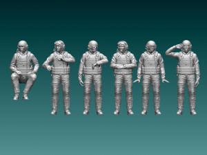 Abrams US tank crew 3D-printmodel
