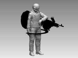 Abrams US tank crew 3D-printmodel