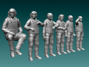 Abrams US tank crew 3D-printmodel
