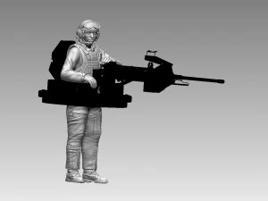 Tripula&ccedil;&atilde;o do tanque Abrams dos EUA Modelo de Impressão 3D