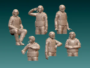 Tripula&ccedil;&atilde;o do tanque Abrams dos EUA Modelo de Impressão 3D