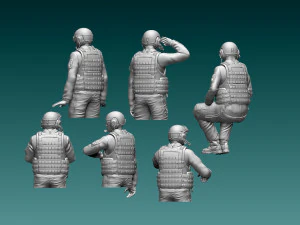 Tripula&ccedil;&atilde;o do tanque Abrams dos EUA Modelo de Impressão 3D