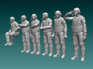 Tripula&ccedil;&atilde;o do tanque Abrams dos EUA Modelo de Impressão 3D