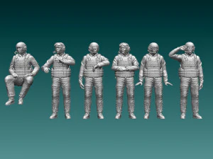 Tripula&ccedil;&atilde;o do tanque Abrams dos EUA Modelo de Impressão 3D