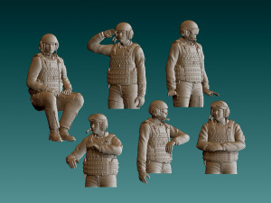 Abrams US tank crew 3D-printmodel