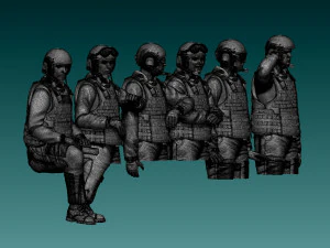 Tripula&ccedil;&atilde;o do tanque Abrams dos EUA Modelo de Impressão 3D