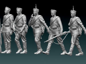 Soldati dell'impero russo della prima guerra mondiale Modello di stampa 3D