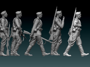 Soldiers ww1 Russian empire 3D Принт Модель