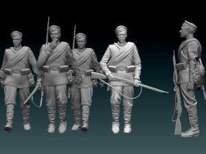 Soldiers ww1 Russian empire 3D Принт Модель