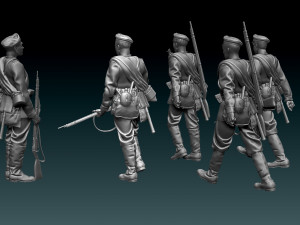 Soldiers ww1 Russian empire 3D Принт Модель