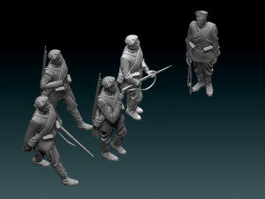 Soldiers ww1 Russian empire 3D Принт Модель