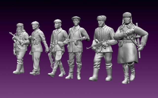 Partisans Modelo de Impressão 3D .c4d .max .obj .3ds .fbx .stl .blend