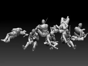 Soldiers ussr 2ww 3D Print Model