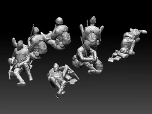 Soldiers ussr 2ww 3D Print Model