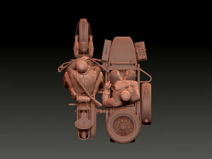 German motorcycle crew ww2 3D Print Model