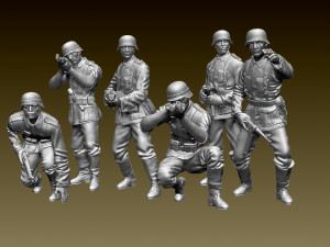 German soldiers Modèles 3D en vedette