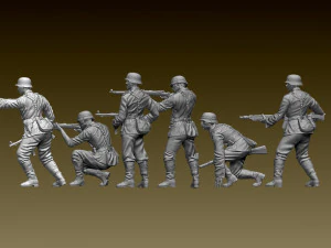 German soldiers 3D Print Model