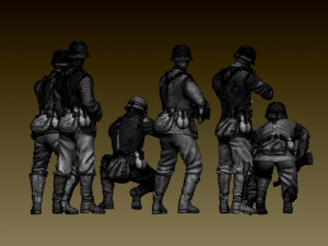 German soldiers Modèles 3D en vedette