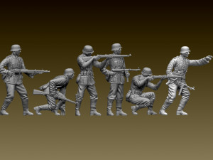 German soldiers Modèles 3D en vedette